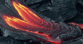 Black Red Lava Flowing Cooling Animated Gif