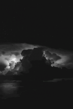 Black White Storm Cloud Thunder Building Lighting Bolts Animated Gif