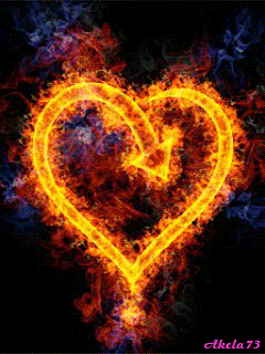Colorful Burning Heart Animated Gif Cool