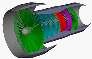 Core Engine Turbine Motor Animation