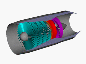 Engine Motor Turbine Animation