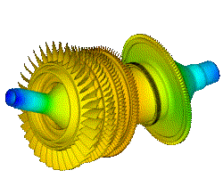 Engine Turbine Animation Hot Yellow