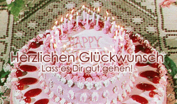 Geburtstag Kuchen German Birthday Gif