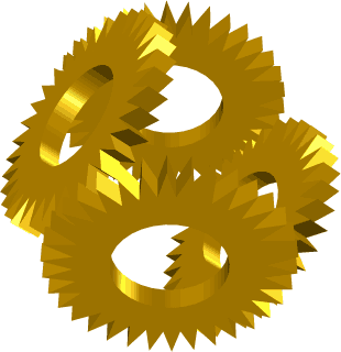 Gold Brass Gear Cogs Animated Awesome