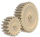 Gold Brass Gear Cogs Animated Epic