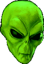 Green Alien Head Animation