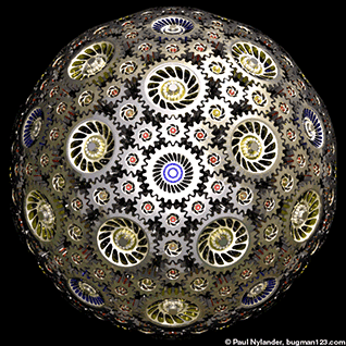 Large Gear Sphere Rotating