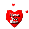 Love Mom Heart Hot
