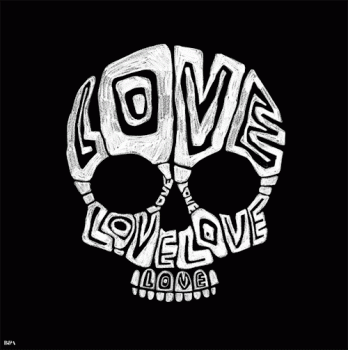 Love Skull Illustration Snimated Gif