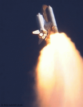 Nasa Shuttle Rocket Fuel Take Off Awesome Animated Gif Image