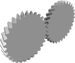 Silver Two Gear Cogs Animation Download Gif Image
