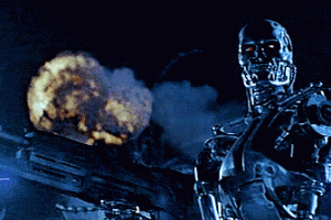 Terminator Cool Close Up Animated Gif
