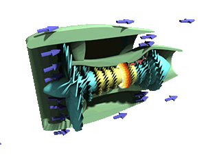 Turbofan Airplane Motor Engine Animation