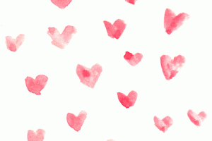 Watercolor Hearts Pattern Animated Gif