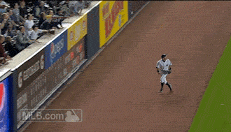 Yankees Baseball Amazing Catch Animated Gif