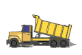 Yellow Dump Truck Animated Gif