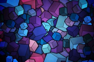 Abstract Multicolor Cubes Neat Image For Free
