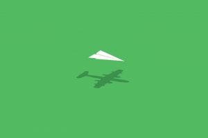 Aircraft Minimalistic Wall Humor Imagination Paper Plane