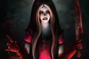 Alice Madness Returns Alice A Knife Blood Neat Image For Free