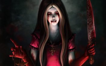 Alice Madness Returns Alice A Knife Blood Neat Image For Free
