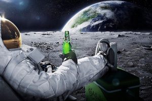 Beers Outer Space Moon Earth Funny Spaceships Relaxing Carlsberg Space Suits Cosmonaut