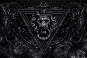Crest Lion Door Artwork