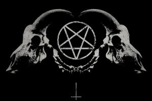 Dark Horror Gothic Occult Satan Penta Symbol Skull Horns Get Image