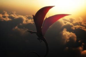Dragons Sky Clouds Flight Wings Dragon