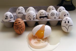 Egg Carton Emotions Fear Yolk Situation Mood Humor Funny Sadic Face