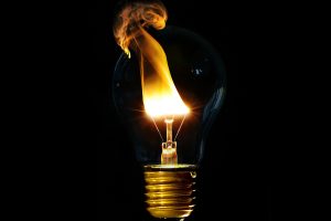 Light Fire Light Bulbs Black Background Neat Image For Free