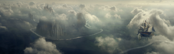Multi Monitor Dual Screen Fantasy Art Ships Landscapes Castles Clouds