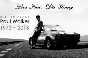 Paul Walker Fast Furious Ford Classic Car Classic Bw Rip